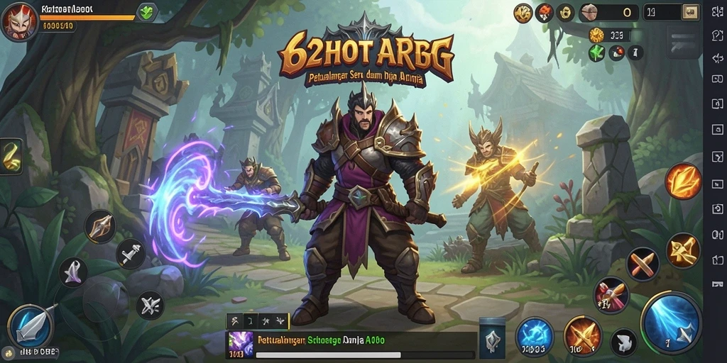 Tampilan gameplay 62HOT yang memukau dengan aksi ARPG.