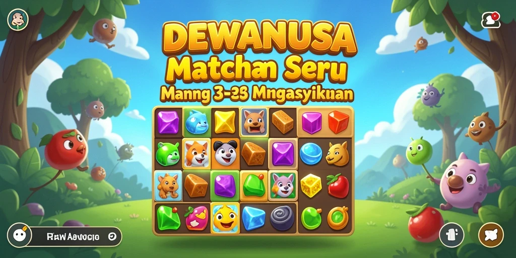 Screenshot gameplay DEWANUSA yang menampilkan keseruan Match-3.