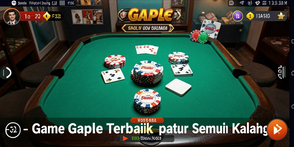 Screenshot gameplay Gaple yang menampilkan suasana permainan yang seru.
