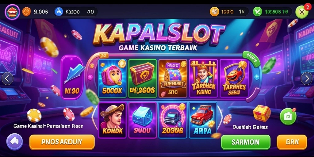 Tampilan permainan slot KAPALSLOT yang mengasyikkan dan penuh warna.