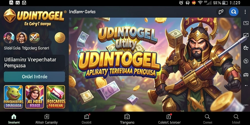 Tampilan antarmuka aplikasi UDINTOGEL yang sederhana dan efektif.
