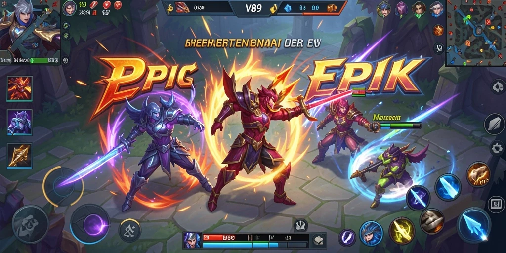 Screenshot gameplay V89 menampilkan aksi seru di arena MOBA.
